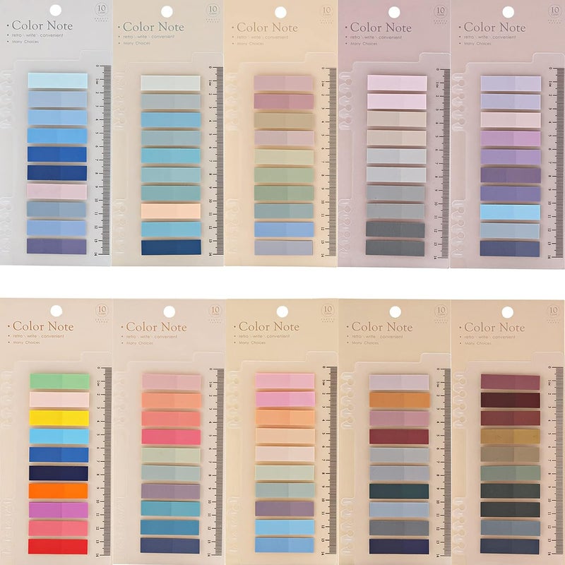 Cherrytree 2000Pcs Sticky Tabs for Annotating Books, Clear Sticky Notes for Binders, Page Markers for Notebooks, Multi-Colored Writable and Repositionable Book Flags Strip Index Tabs - Image 1